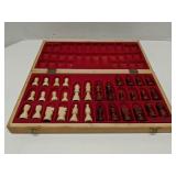 Vintage wood chess set, Kings are about 3' tall