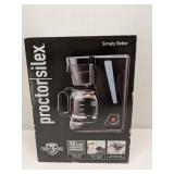 Proctor Silex 12 cup compact coffee maker - new
