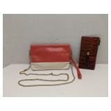 Lot of 2 women's wallets, brown one is Brahmin