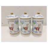 Lot of 3 Lenox Spice Carousel jars Celery Salt