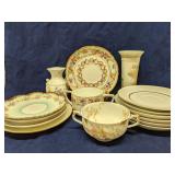Group of bone china plates & more