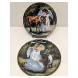 (2) Bradford Heavens Little Sweethearts plates