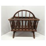 Vintage wood magazine rack
