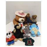 Group of stuffed plush toys