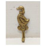 Solid brass goose wall hook