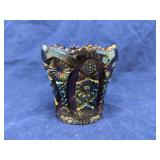 Imperial iridescent blue carnival glass toothpick