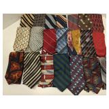 Lot of 21 men's neck ties, multiple brands