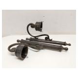 Pair of metal 12' wall sconces for candles