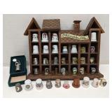 Group of thimbles. Porcelain & metal