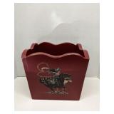 Wood planter box, red 12x11x10