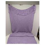 Purple/Lavender crocheted aphgan 29x64