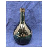 Empty Agavero Tequila Green Bottle