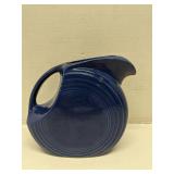 Cobalt Blue Fiesta Ware Disk Pitcher 7 1/4' tall