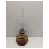 VIntage glass oil lamp with chimney