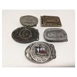 Lot of 5 vintage belt buckles