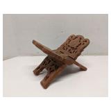 Vintage Hand Carved Wooden Book Stand