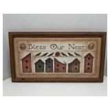 Bless Our Nest framed sign