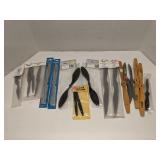 Group of R/C Airplane propellers, multiple sizes