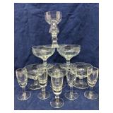 Group of stemware glasses