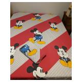 Vtg Disney Mickey Mouse twin fitted & flat sheets