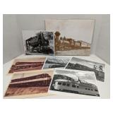 Group of vintage train pictures 8x10 & 11x14