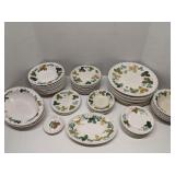 Set of Metlox Vernon Ware Vineyard pattern dishes