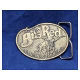 Big Red Chewing Tobacco brass belt buckle