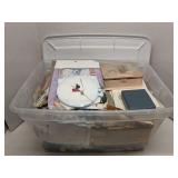 Tote full of sewing & embroidery supplies