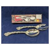 Godinger silverplate Grapevine salad set