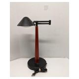 Wood and metal desk lamp