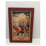 Wood framed 50th Anniversary Coca-Cola print