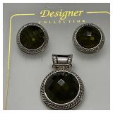 Designer Collection Green Peridot Pendant &