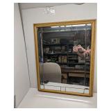 Framed bevel glass mirror