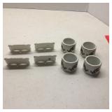 Set 4 each Placecard & Napkin Ring Porcelain Japan