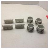 Set 4 each Placecard & Napkin Ring Porcelain Japan