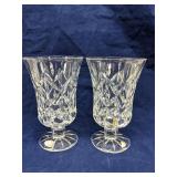 2 Block Crystal Hurricane Pillar Vase