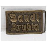 Solid brass Saudi Arabia belt buckle