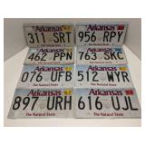Lot of 8 Arkansas license plates