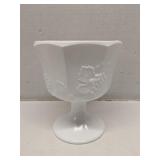 Colony Harvest Grape Milk Glass Pedestal Bowl