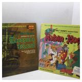 Lot of 2 Walt Disney Story & Songs LP w/books