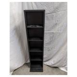 Modern black media shelf