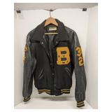 Vintage black letterman's jacket Hollaway size 44