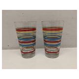 Set of 2 Fiesta 16 oz drinking glasses