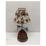 Metal votive candle holder, apples