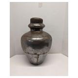 Metal Indian water vessel with wood top