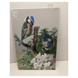 Print on Canvas - Blue Bird and White Flower