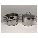Wolfgang Puck stainless pots - 8qt & 5qt
