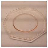 Vtg LE Smith Octagonal Pink Depreciation Glass