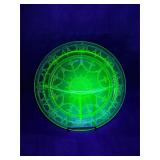 Anchor Hocking Princess green uranium glass plate