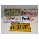 Group of license plates